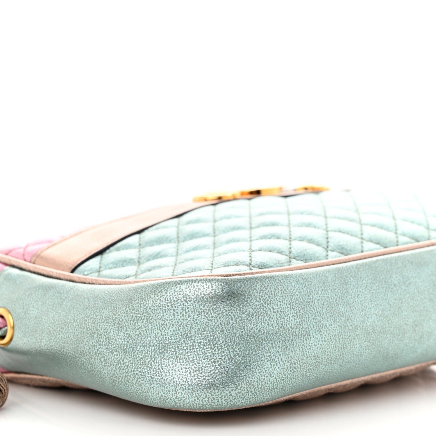 Gucci Laminated Nappa Trapuntata Small Zumi Shoulder Bag Rosa 9 of 10