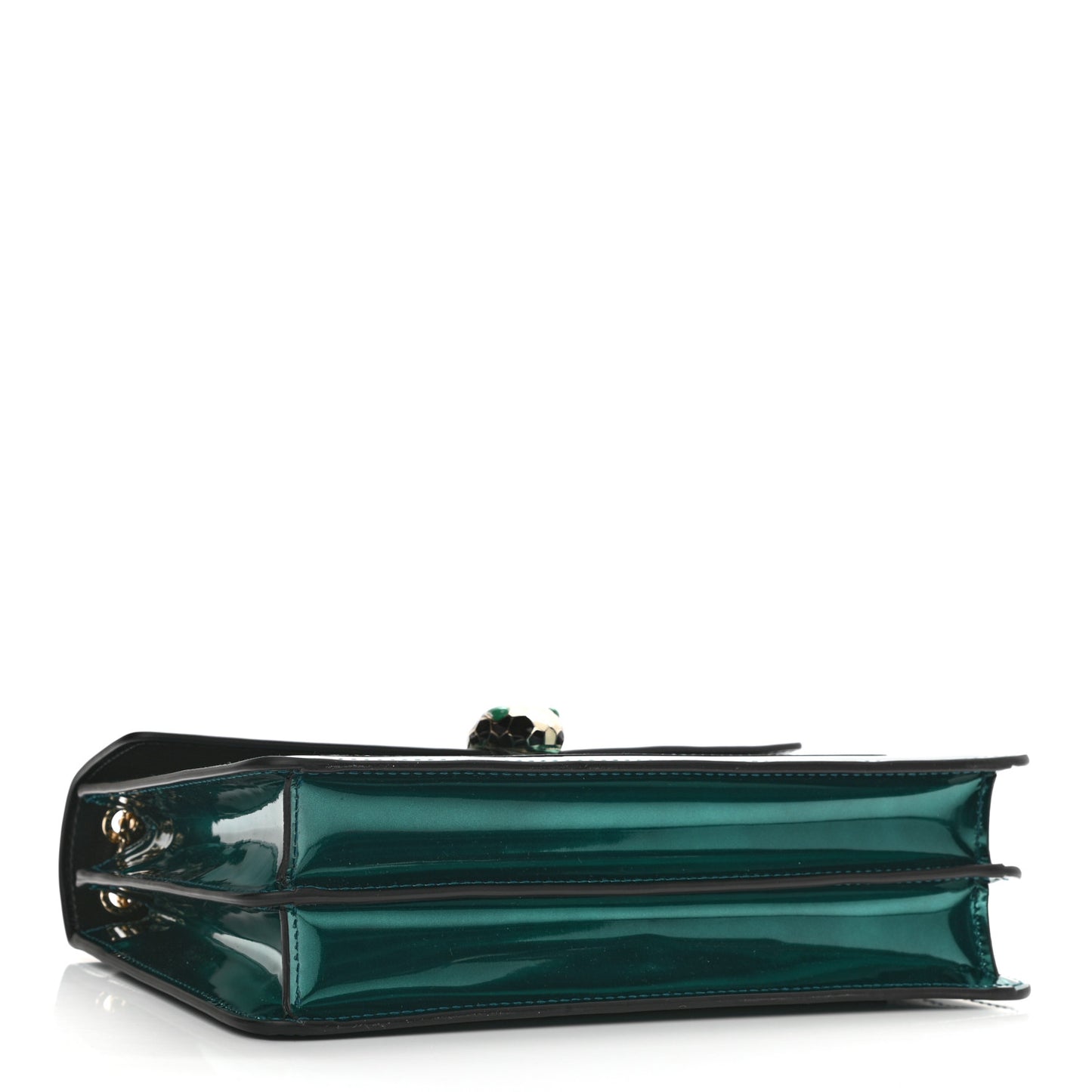 Metallic Calfskin Serpenti Forever Shoulder Bag Green