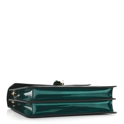 Bulgari Metallic Calfskin Serpenti Forever Shoulder Bag Green 5 of 10
