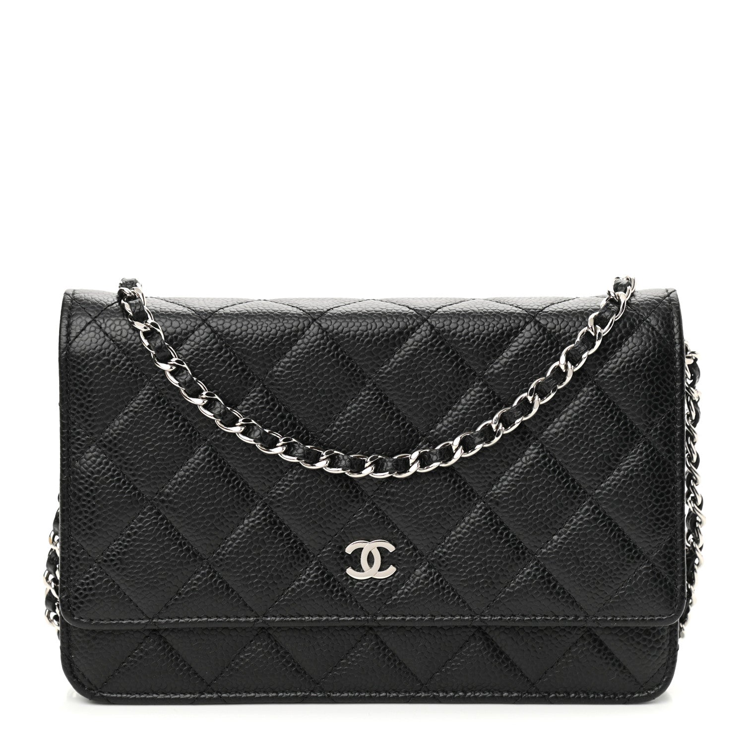 Chanel Caviar Quilted Wallet On Chain WOC Black 1 of 12