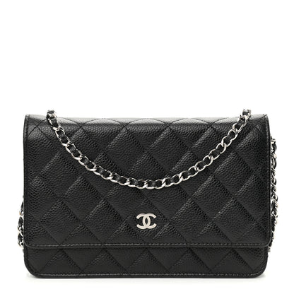 Chanel Caviar Quilted Wallet On Chain WOC Black 1 of 12