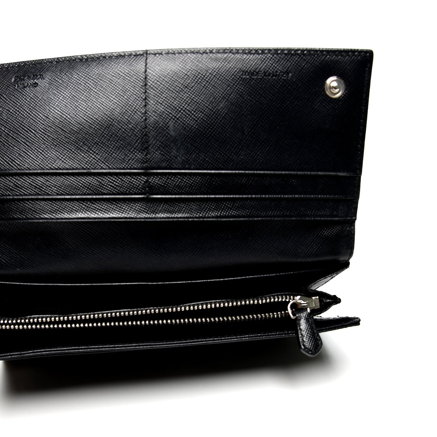 Tessuto Nylon Continental Flap Wallet Black