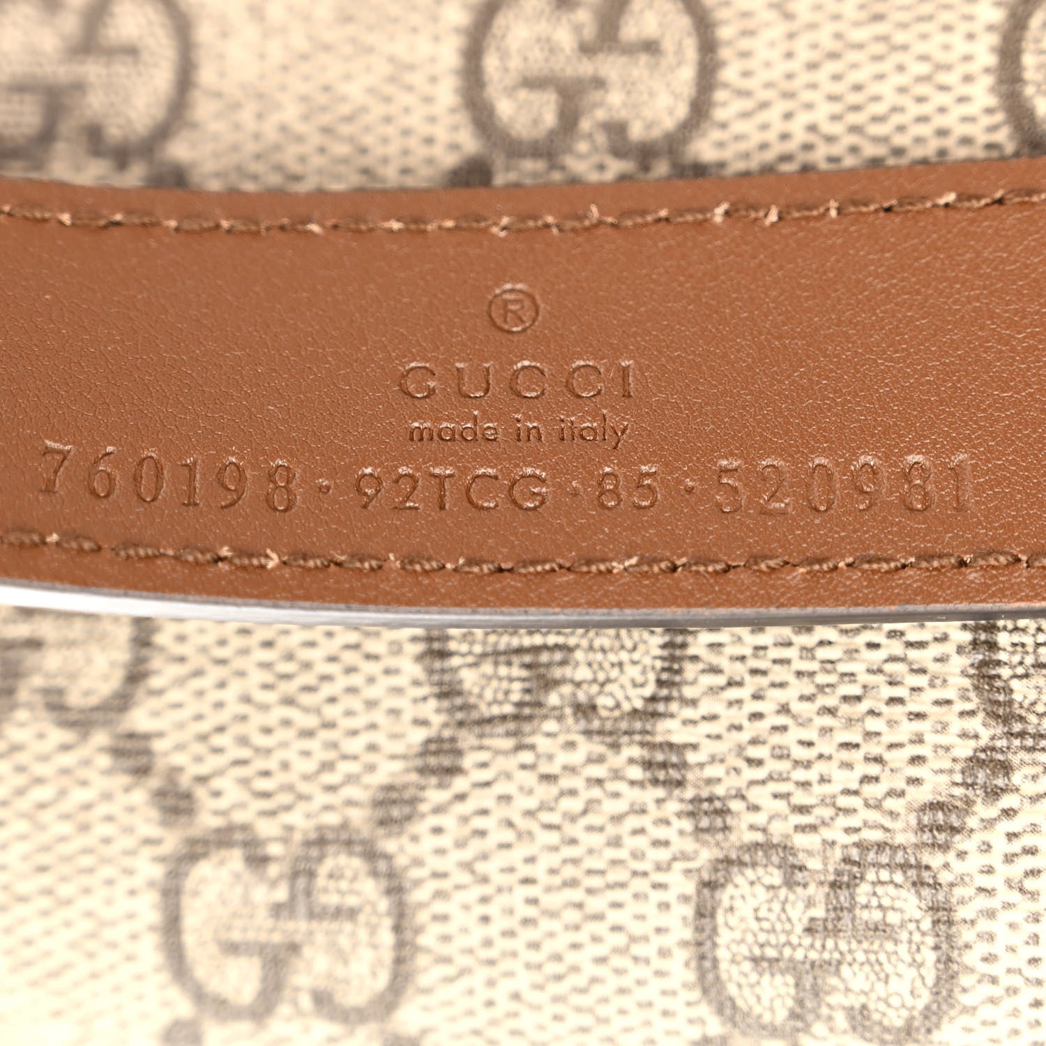Gucci GG Supreme Monogram Horsebit 1955 Belt Bag Beige Brown Sugar 7 of 10