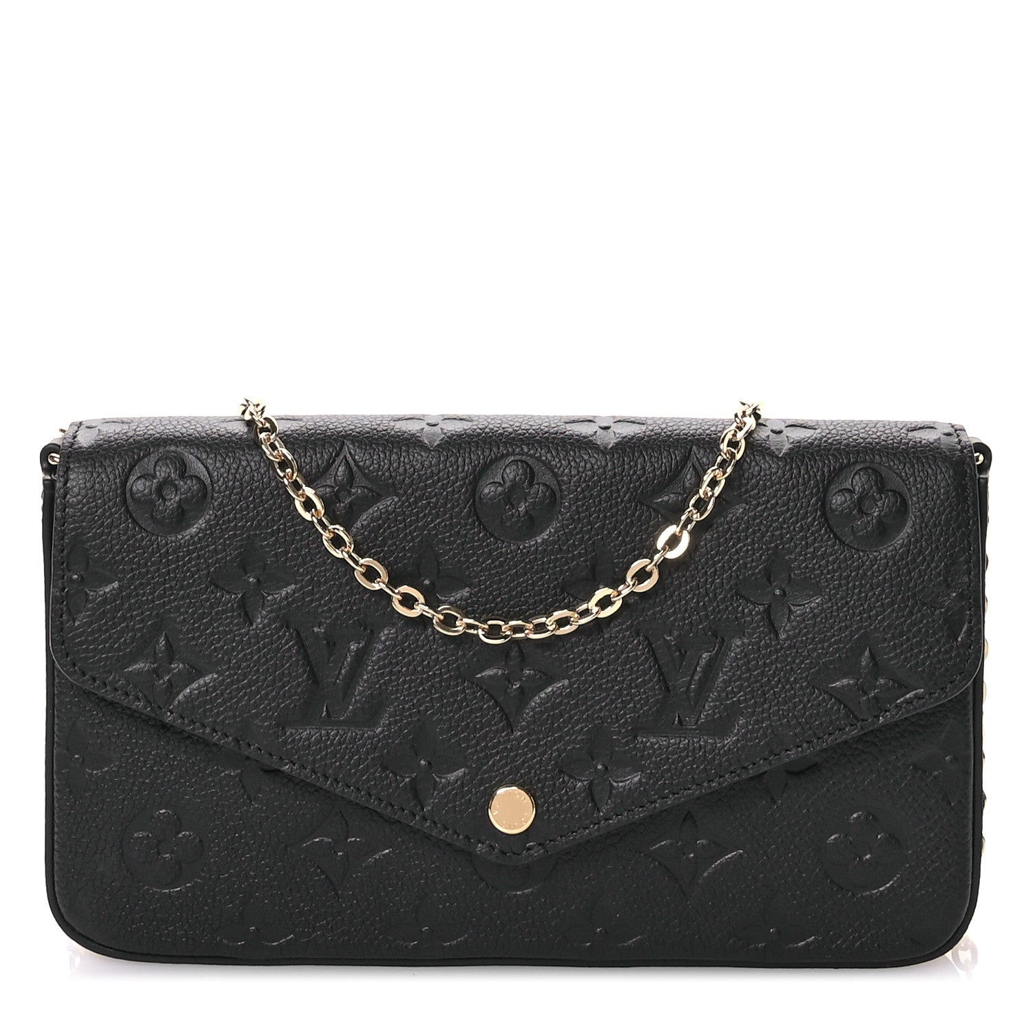 Louis Vuitton Empreinte Pochette Felicie Chain Wallet Black 1 of 10