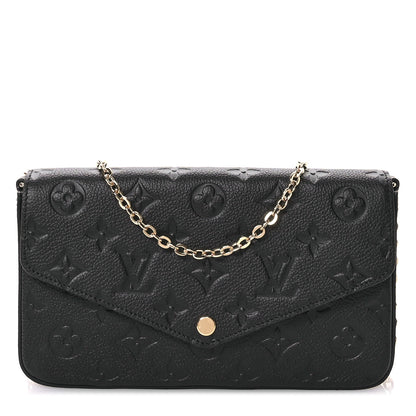 Louis Vuitton Empreinte Pochette Felicie Chain Wallet Black 1 of 10