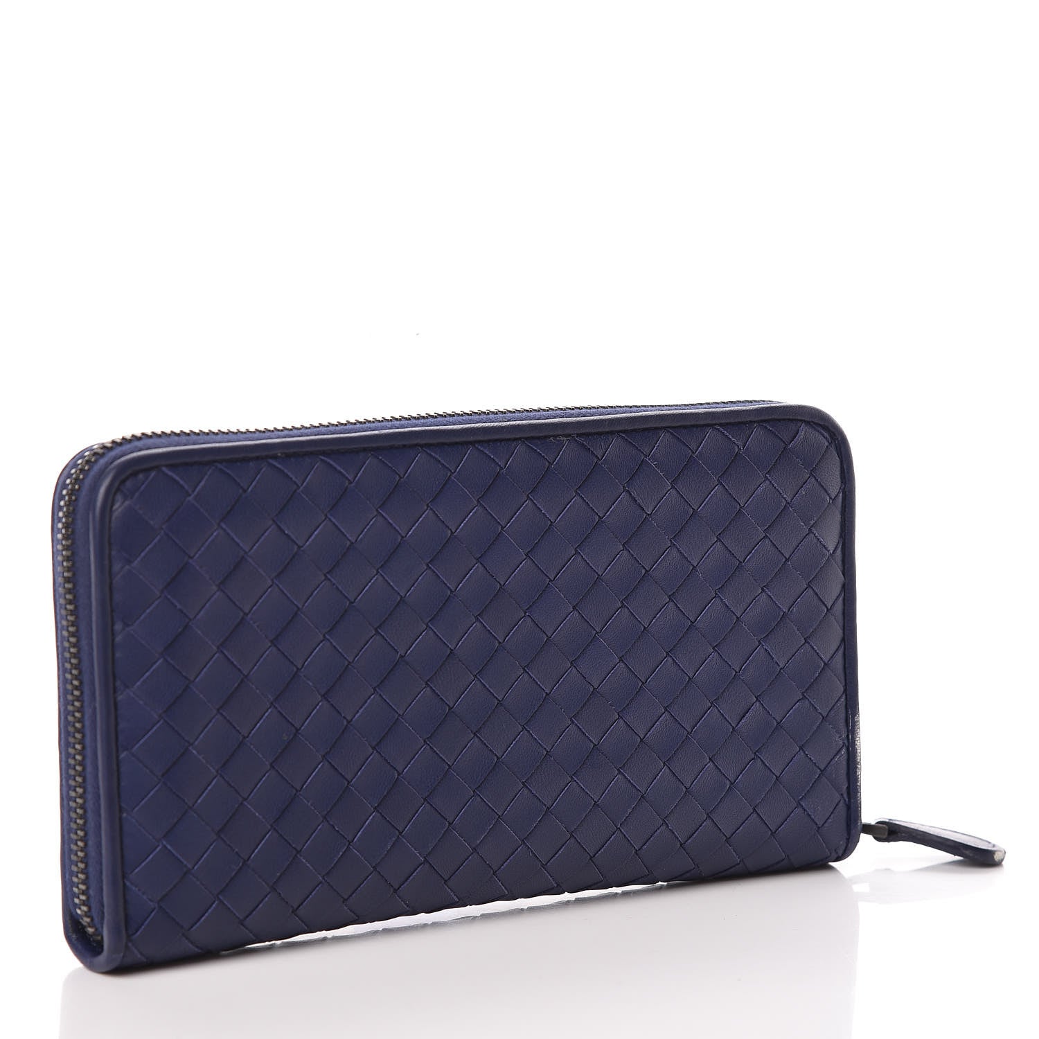 Bottega Veneta Nappa Intrecciato Zip Around Wallet Atlantic 3 of 8