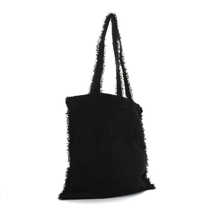 Chanel Tweed Resin Strass Large Robot Shopping Bag Black 3 of 10