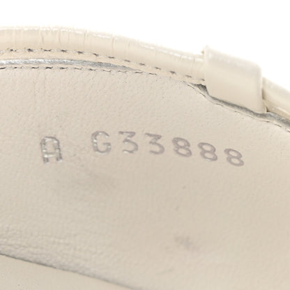 Chanel Crumpled Calfskin Satin Cap Toe CC Pumps 36 White Black 9 of 11