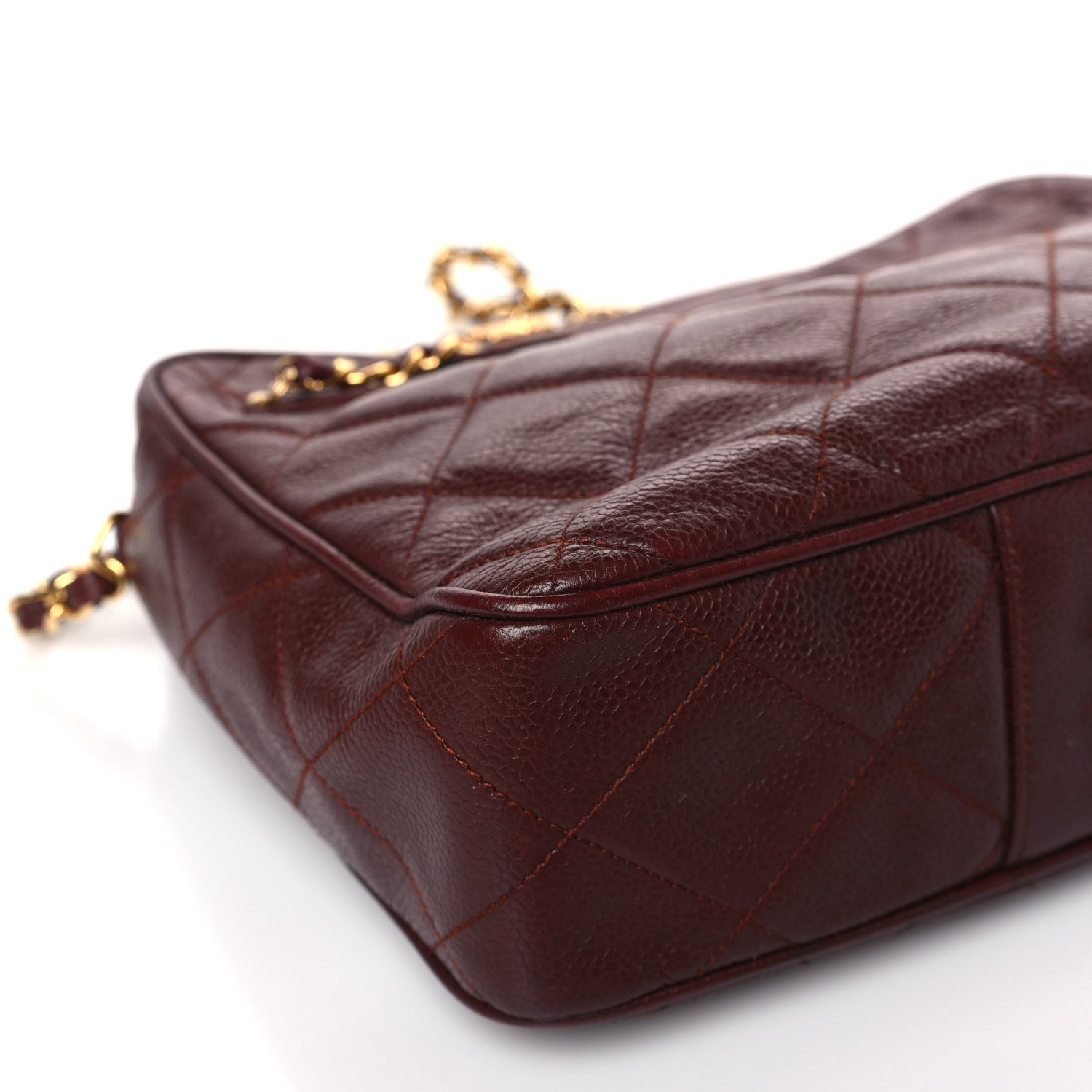 Chanel Caviar Quilted Camera Case Burgundy 7 of 8