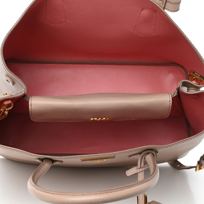 Prada Saffiano Cuir Medium Double Bag Cammeo Rosa 5 of 12