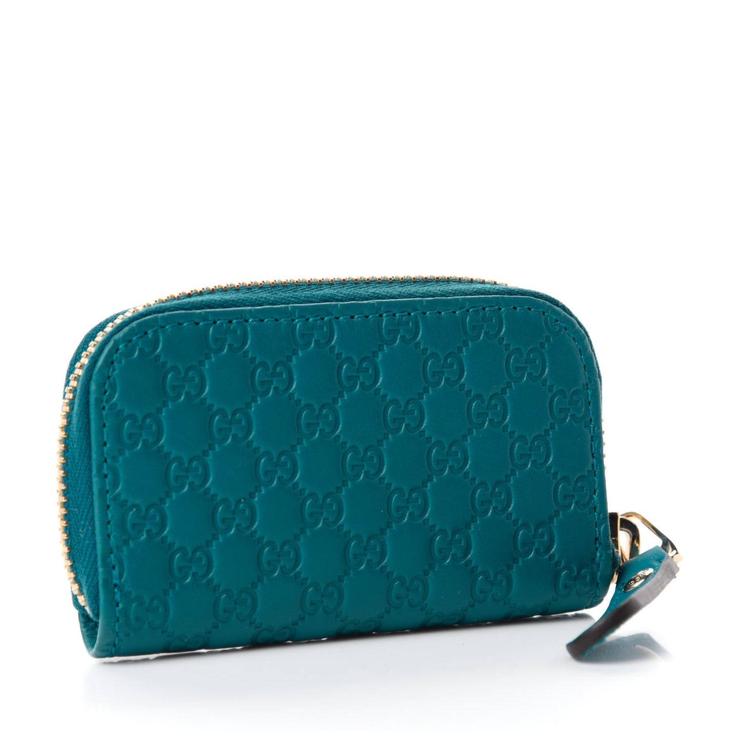 Microguccissima Zip Around Card Case Deep Cobalt