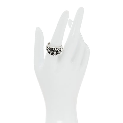 Chrome Hearts Sterling Silver Double Floral Cross Ring 56 7.75 2 of 6