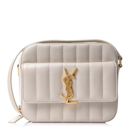 Saint Laurent Lambskin Matelasse Monogram Vicky Camera Bag Crema Soft 1 of 10