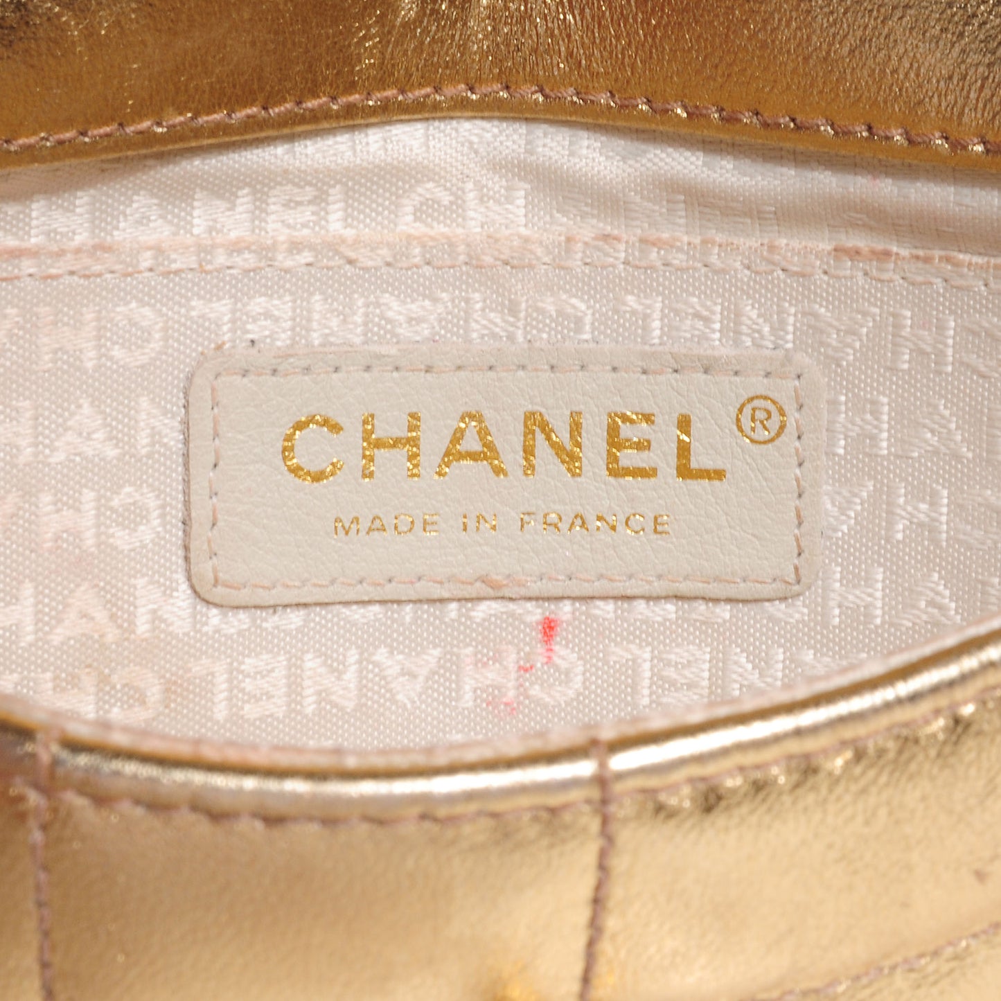 Lambskin Quilted Chocolate Bar 3 Chain Flap Gold