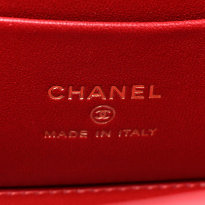 Chanel Lambskin Quilted Small Pillow Crush Vanity Case With Chain Red 6 of 10