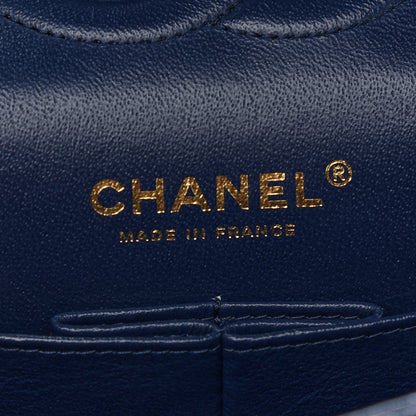 Chanel Caviar Quilted Medium Double Flap Navy 6 of 10