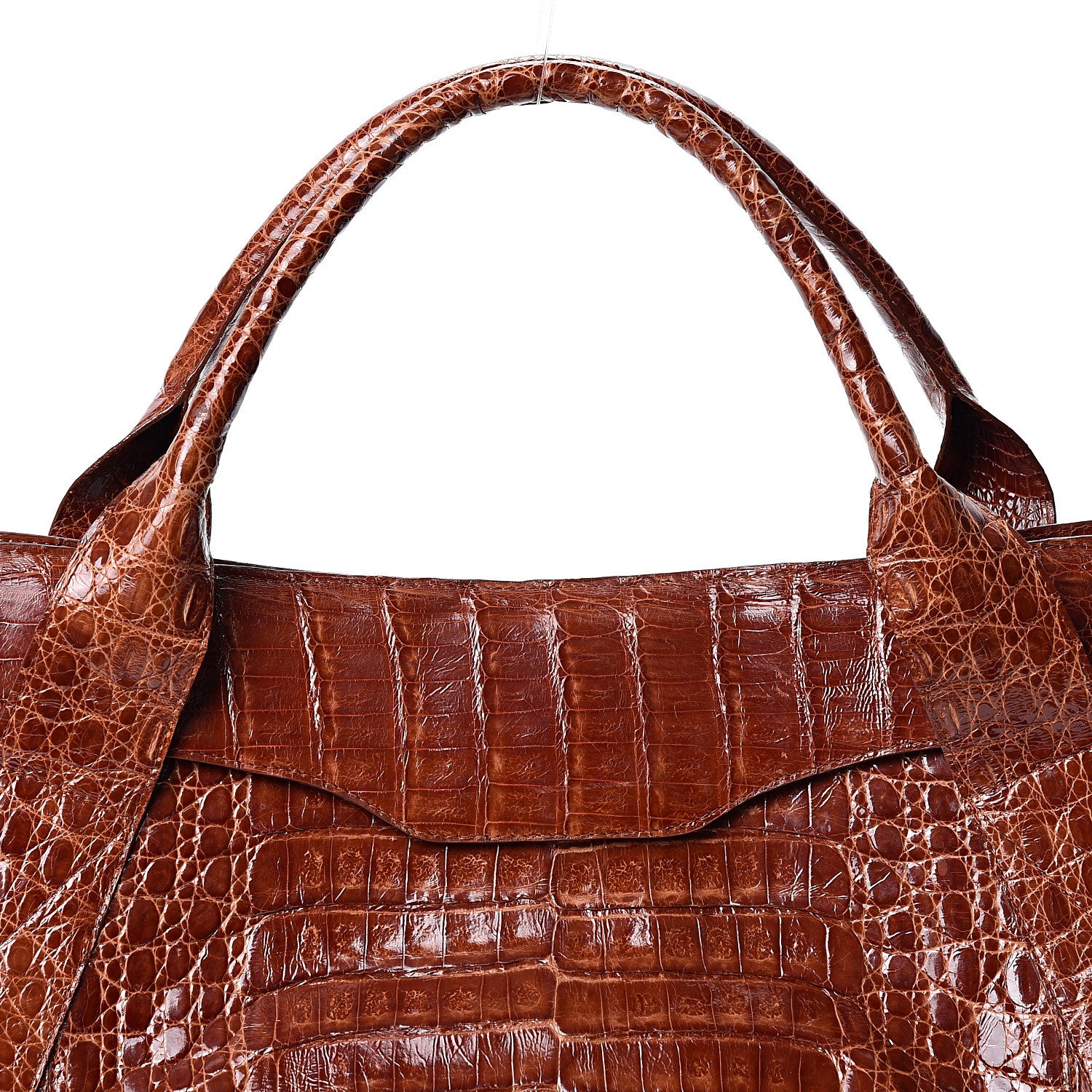 Nancy Gonzalez Crocodile Top Handle Tote Brown 6 of 9