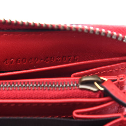 Gucci GG Supreme Monogram Cherries Zip Around Wallet Hibiscus Red 7 of 8