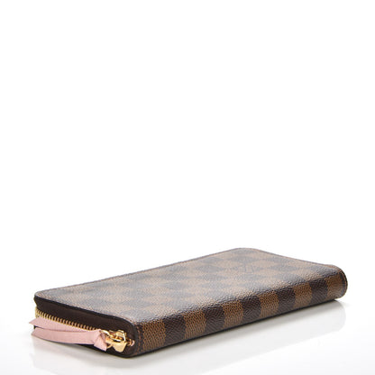 Louis Vuitton Damier Ebene Clemence Wallet Rose Ballerine 4 of 7