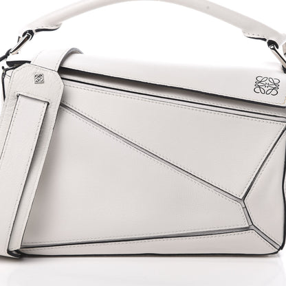 Loewe Calfskin Small Puzzle Bag White 9 of 12