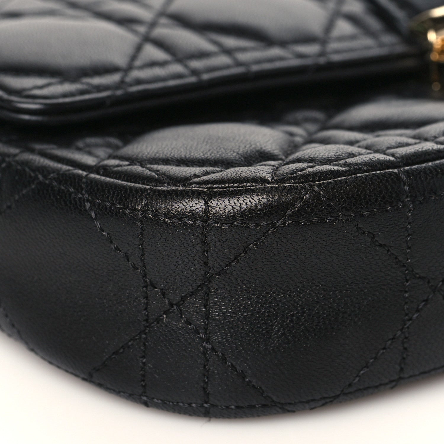Christian Dior Lambskin Cannage Miss Dior Promenade Pouch Black 8 of 9