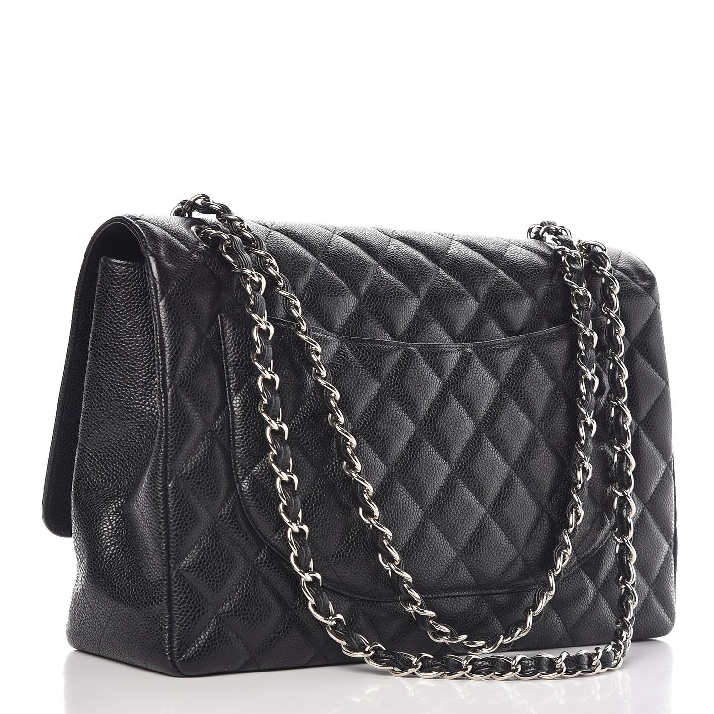 Caviar Quilted Maxi Single Flap Black