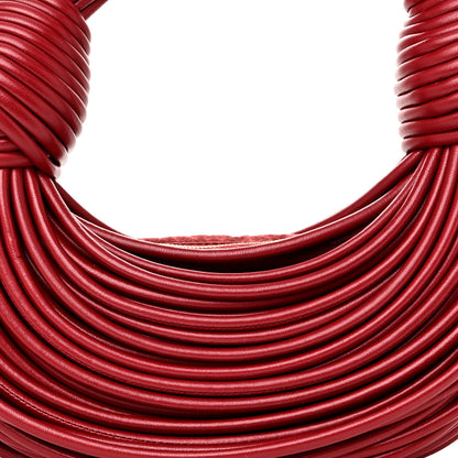 Bottega Veneta Nappa Mini Tubular Double Knot Dark Red 7 of 9