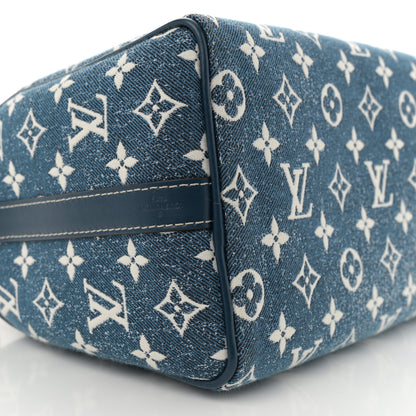 Louis Vuitton Monogram Jacquard Denim Speedy Bandouliere 25 Bleu 8 of 9