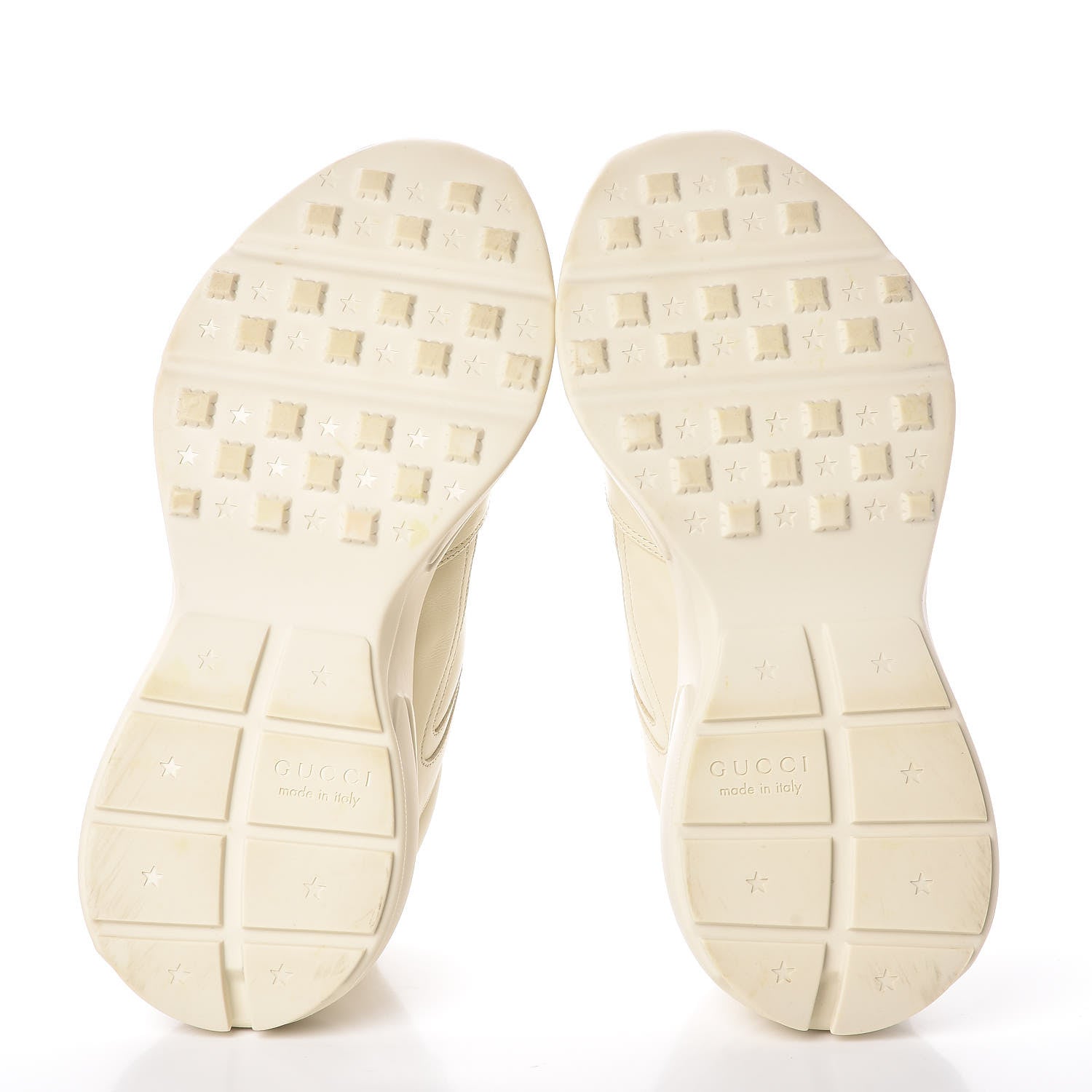 Gucci Calfskin Logo Mens Rhyton Sneakers 8.5 Ivory 5 of 7