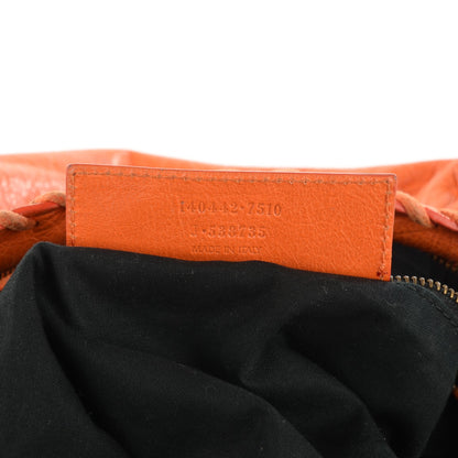 Balenciaga Agneau Classic Hardware Day Hobo Tangerine 9 of 10