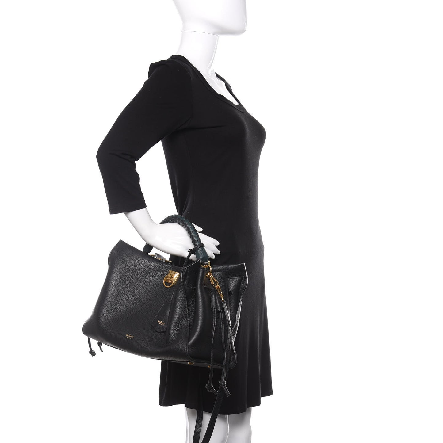 Heavy Grain Iris Tote Midnight Black
