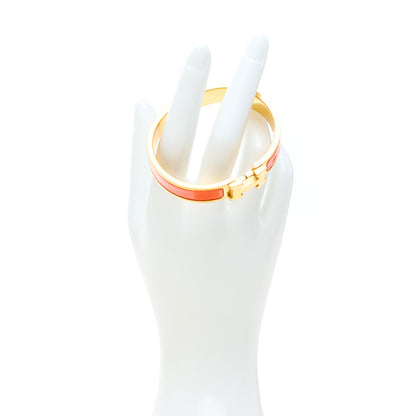 Hermes Enamel Narrow Clic Clac H Bracelet PM Orange 2 of 5