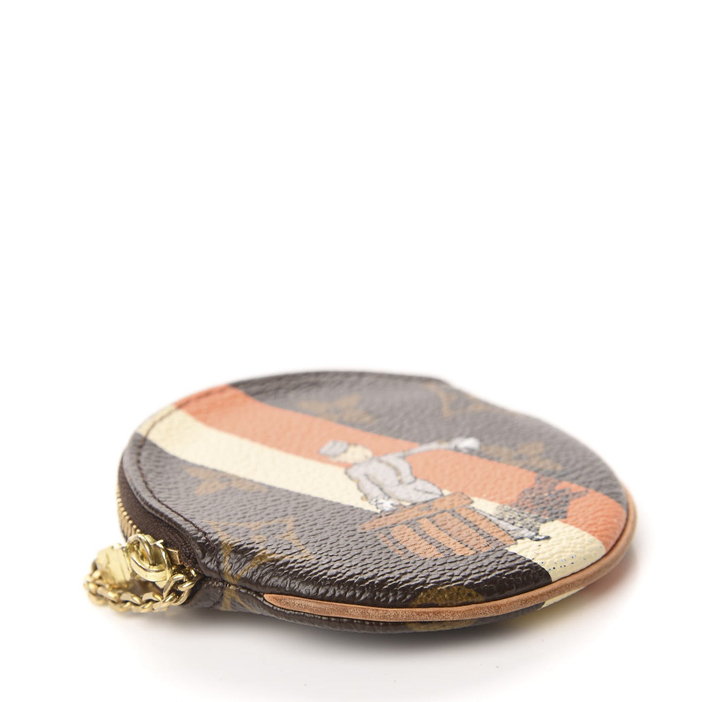 Monogram Groom Round Coin Purse