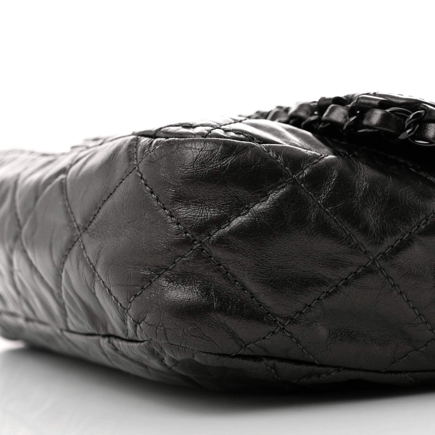 Chanel Metallic Calfskin Quilted Medium Chain Me Flap Grey 10 of 11