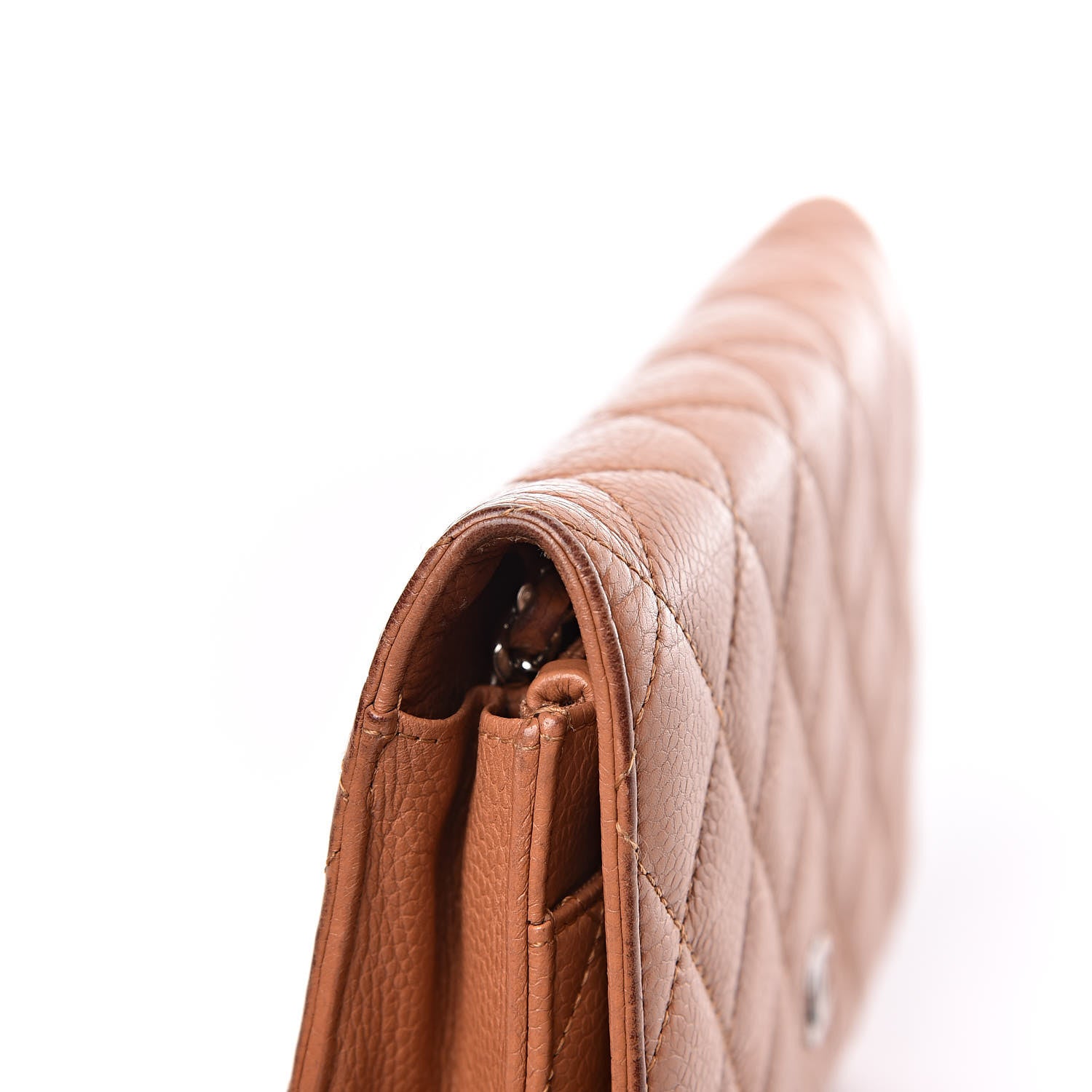 Chanel Caviar Quilted Wallet On Chain WOC Tan 16 of 23