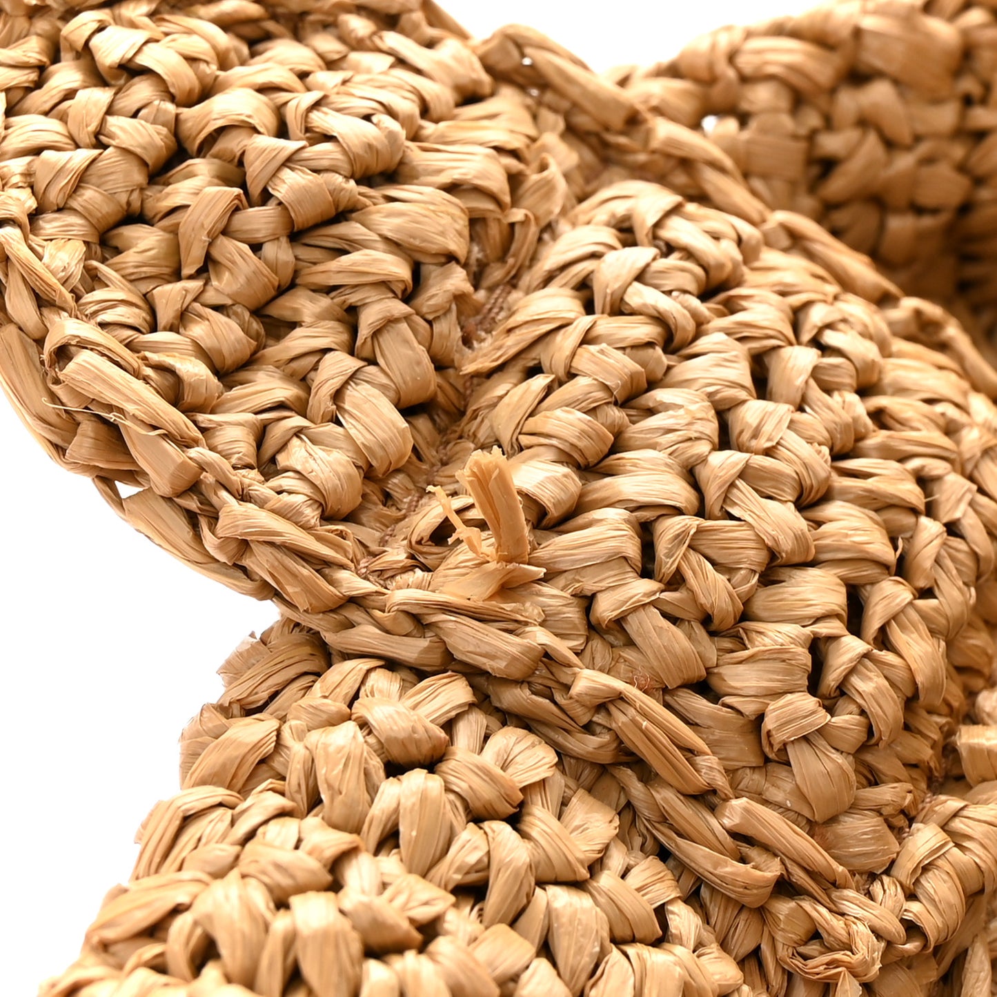 Raffia Woven Tote Naturale Caramel