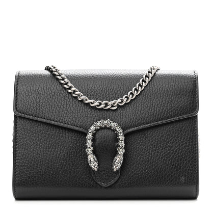 Gucci Calfskin Mini Dionysus Chain Wallet Black 1 of 15