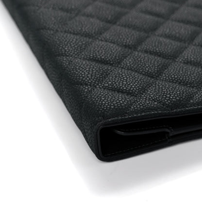 Chanel Iridescent Caviar Quilted Crossbody iPad Holder Black 6 of 12