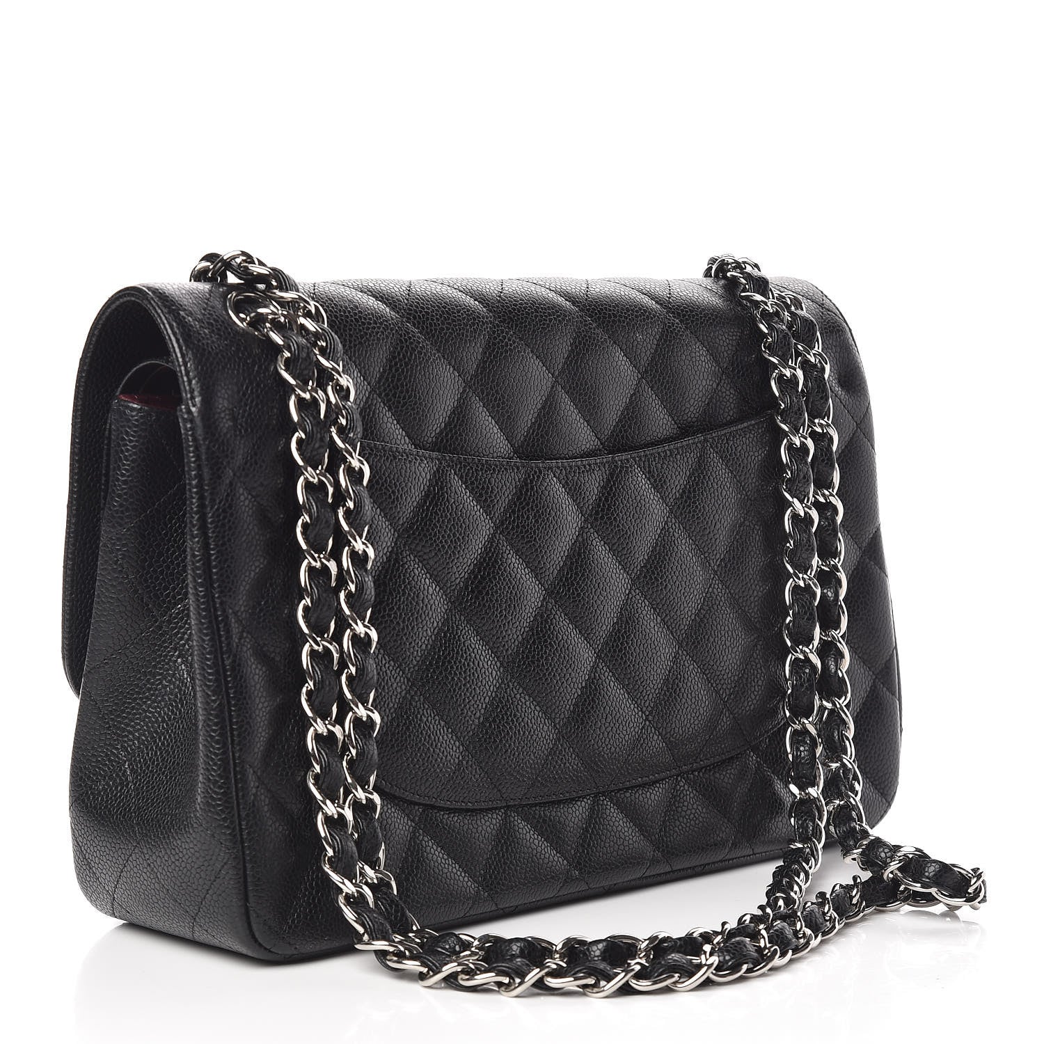 Chanel Caviar Quilted Jumbo Double Flap Black 3 of 17