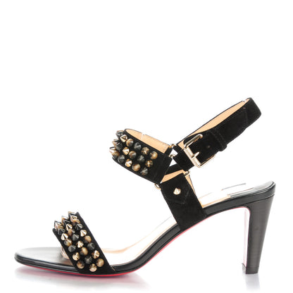 Christian Louboutin Suede Bikee Bike Sandals 35 Black 1 of 7