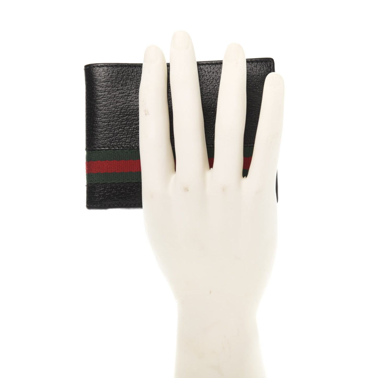 Calfskin Web Bi-Fold Wallet Black