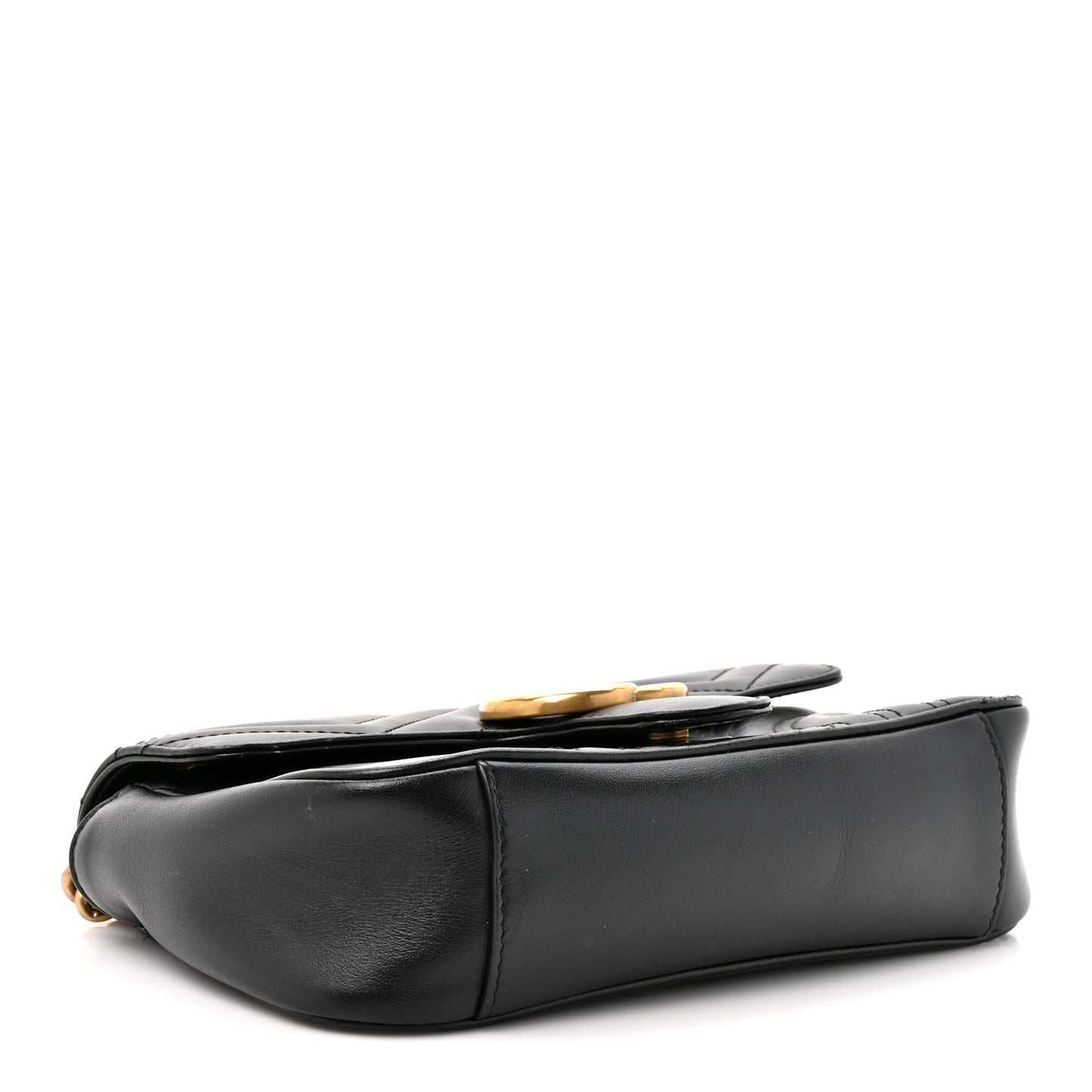 Calfskin Matelasse Mini GG Marmont Shoulder Bag Black