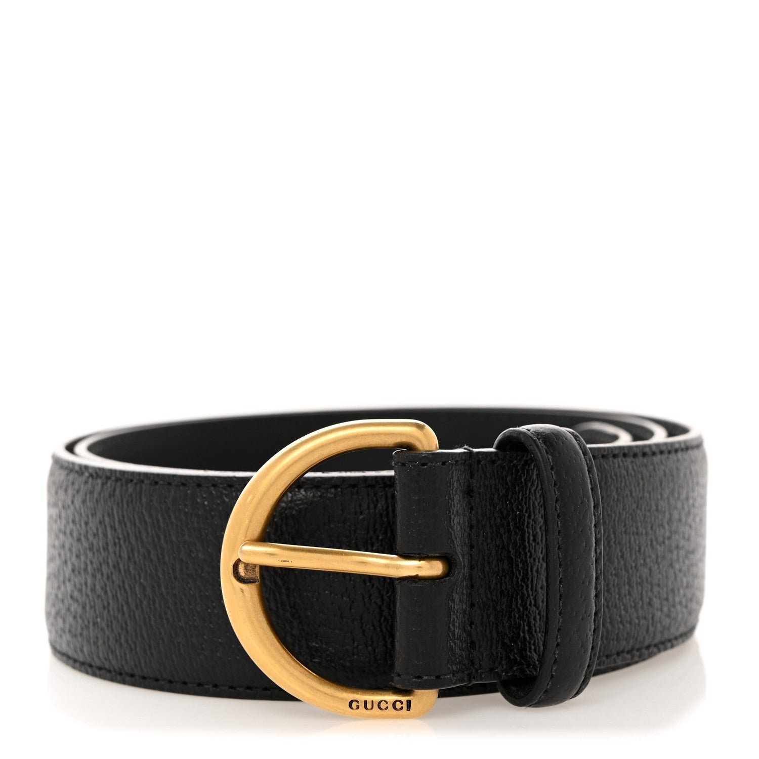 Gucci Textured Dollar Calfskin 40mm Belt 85 34 Black 1 of 6
