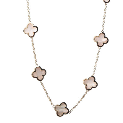 Van Cleef & Arpels 18K Yellow Gold Mother of Pearl 9 Motifs Pure Alhambra Pendant Necklace 1 of 5