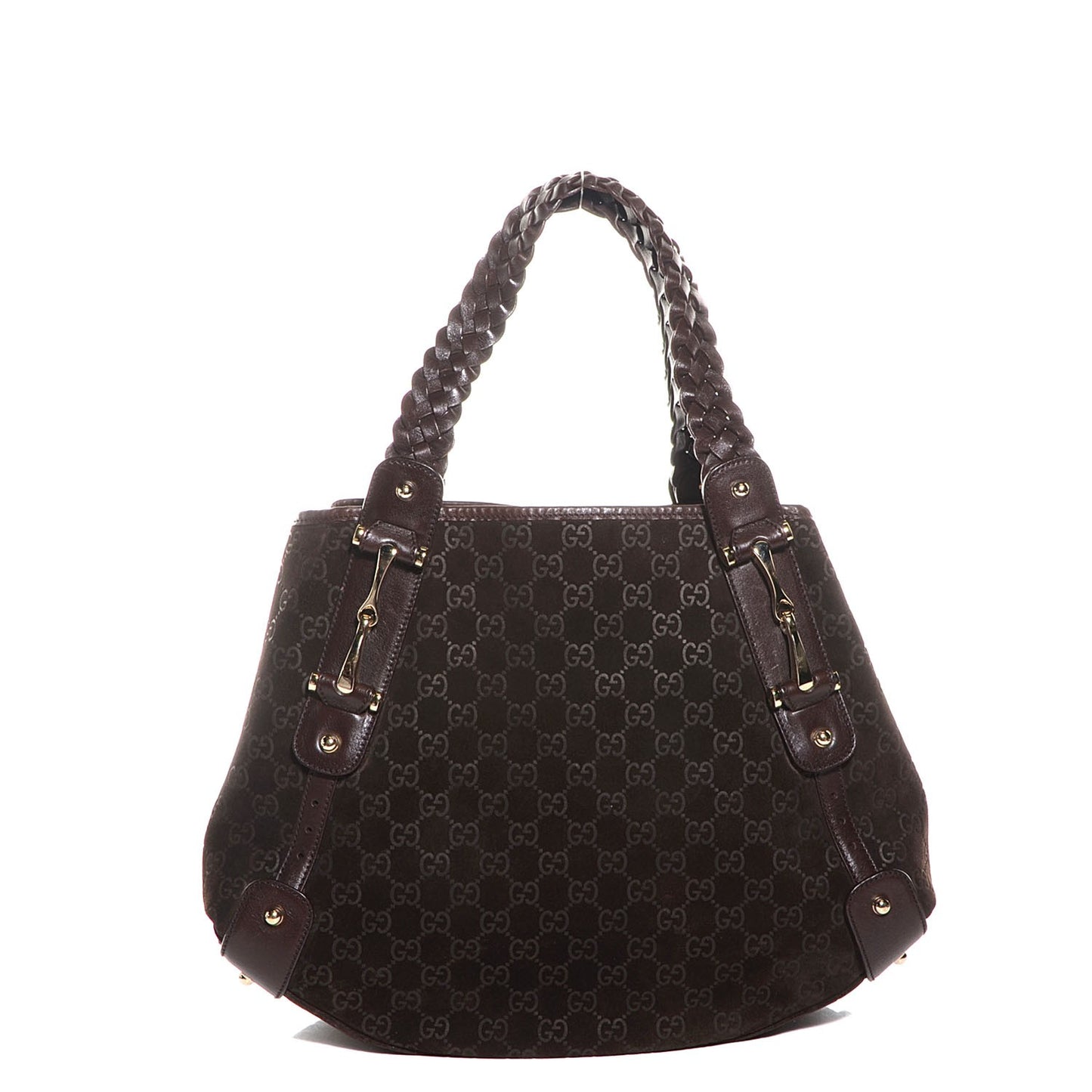 Guccissima Suede Medium Pelham Shoulder Bag Brown