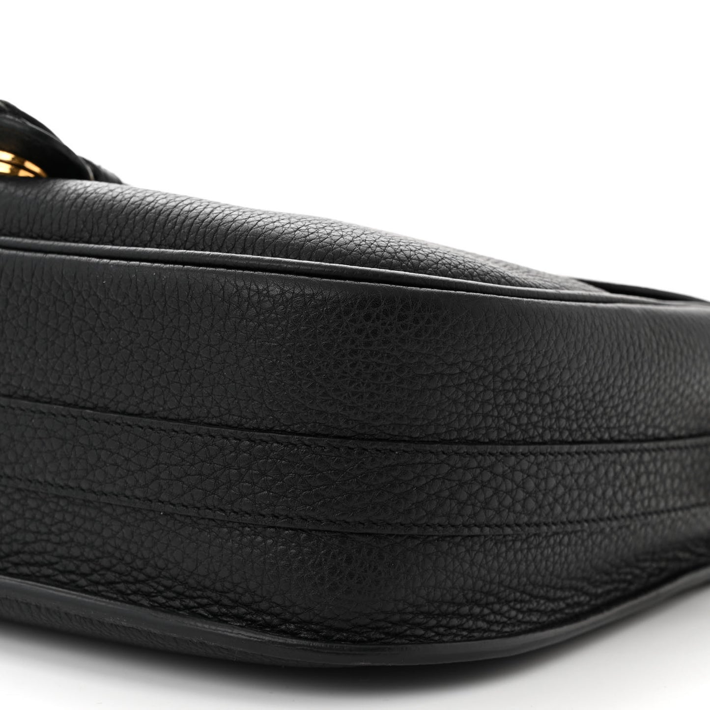 Grained Calfskin Large Bobby Flap Black