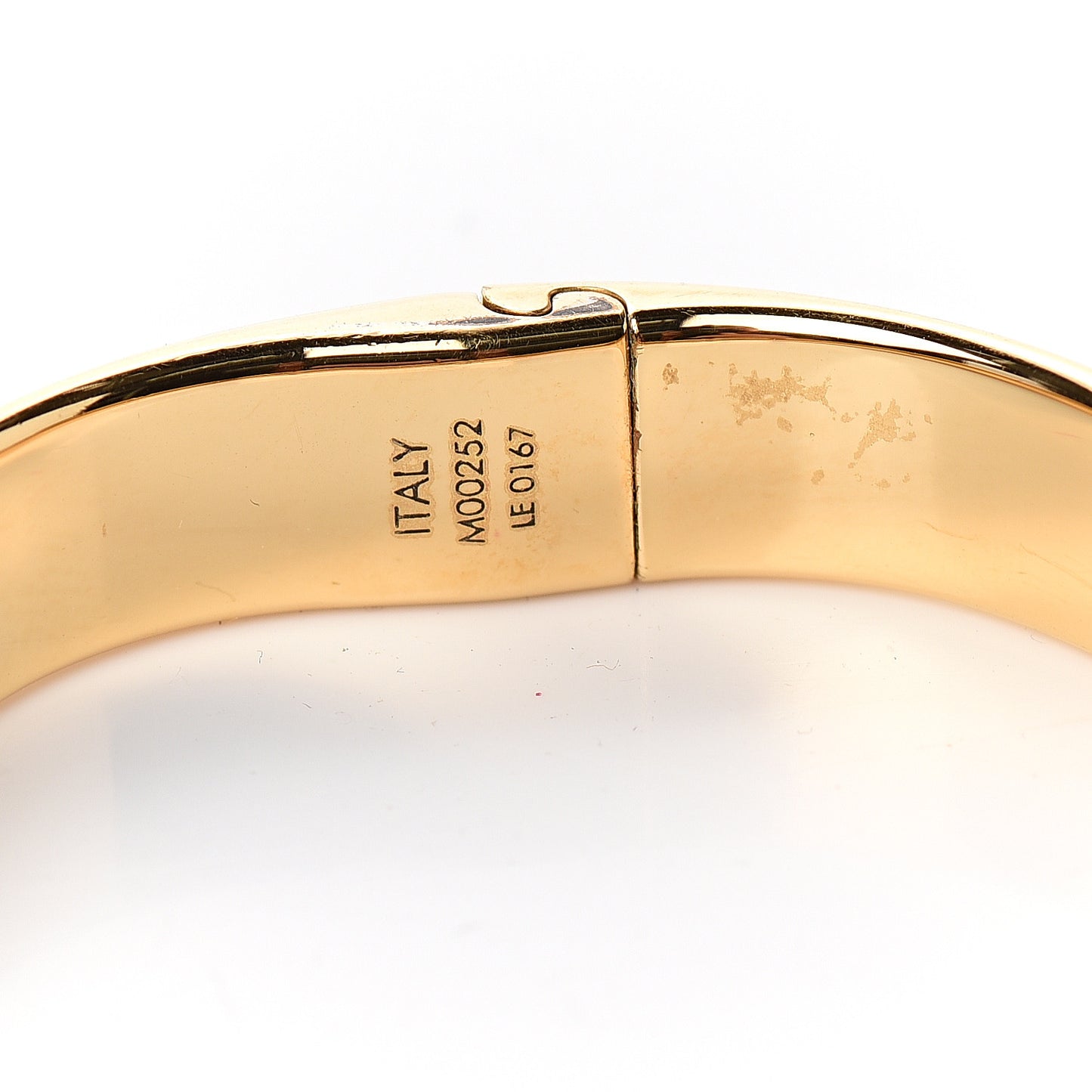 Brass Monogram Nanogram Cuff M Gold