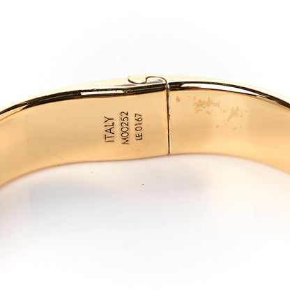 Louis Vuitton Brass Monogram Nanogram Cuff M Gold 5 of 6
