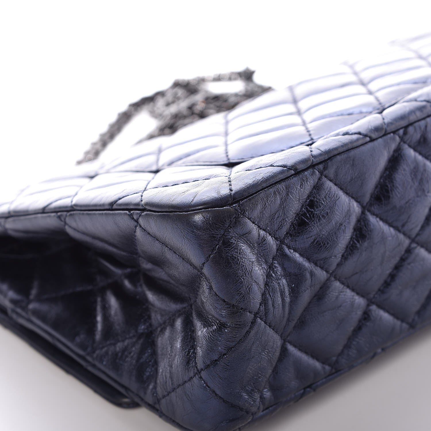 Chanel Metallic Aged Calfskin 2.55 Reissue Flap 227 Blue 11 of 11