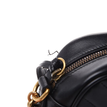 Gucci Calfskin Matelasse Small GG Marmont Chain Shoulder Bag Black 11 of 14